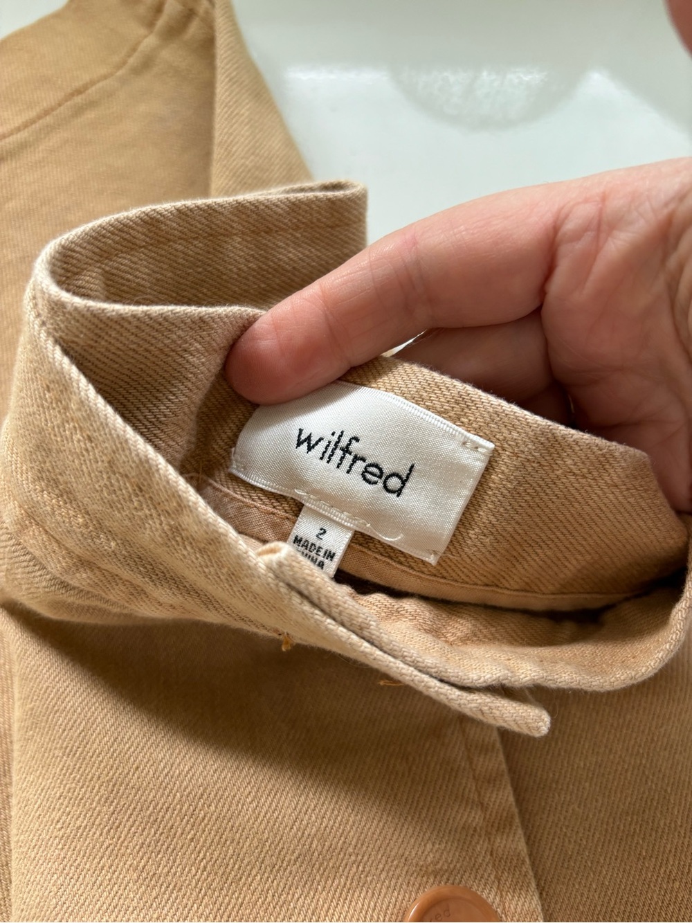 Wilfred Lorient button front cotton pencil skirt with pockets - Picture 3 of 9